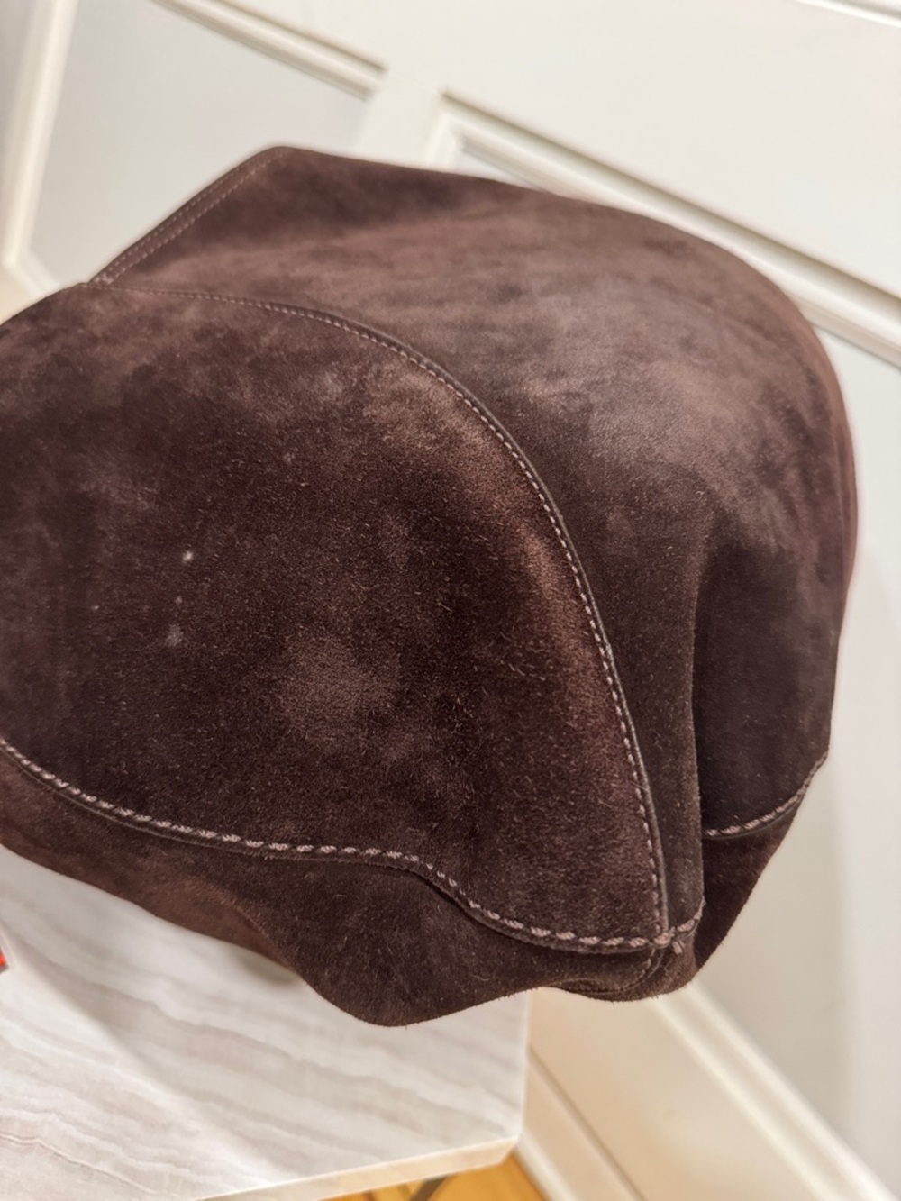 Coach Bag Vintage Carly Oversized Hobo Chocolate Brown Suede Shoulder Bag - Picture 14 of 17